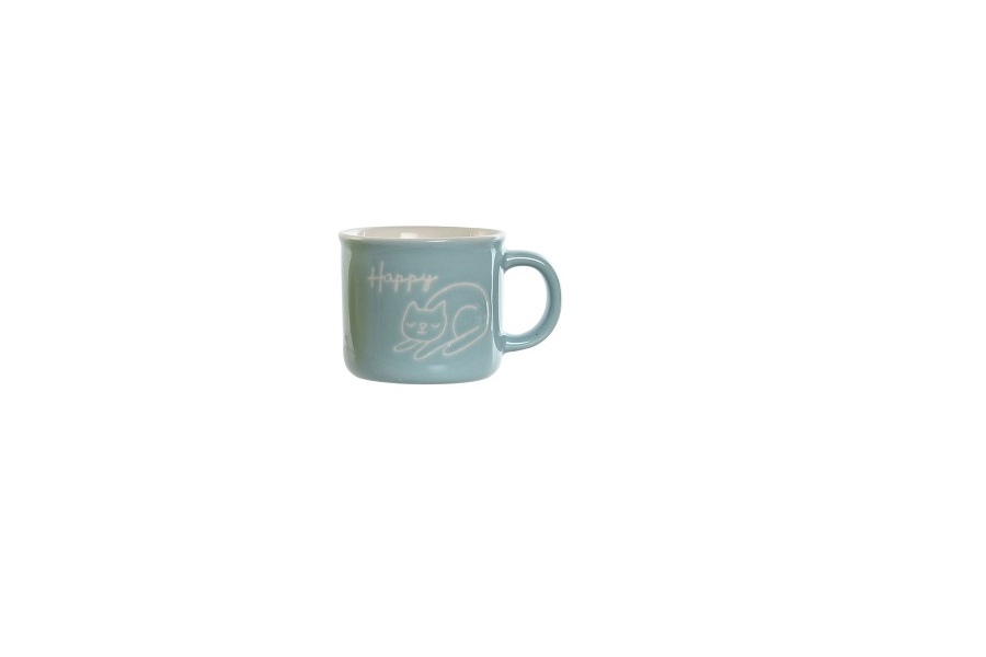MUG PORCELANA 8,5X6,5X5,5 70ML GATOS 4 SURT.